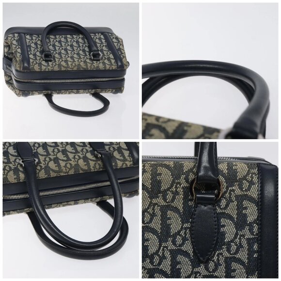 Christian Dior Trotter Canvas Hand Bag Navy Auth 126883 - Picture 16 of 16